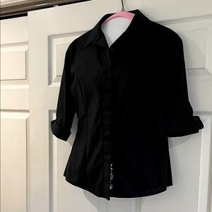 Middy n Me NWOT Black Button-Up Shirt with Sash